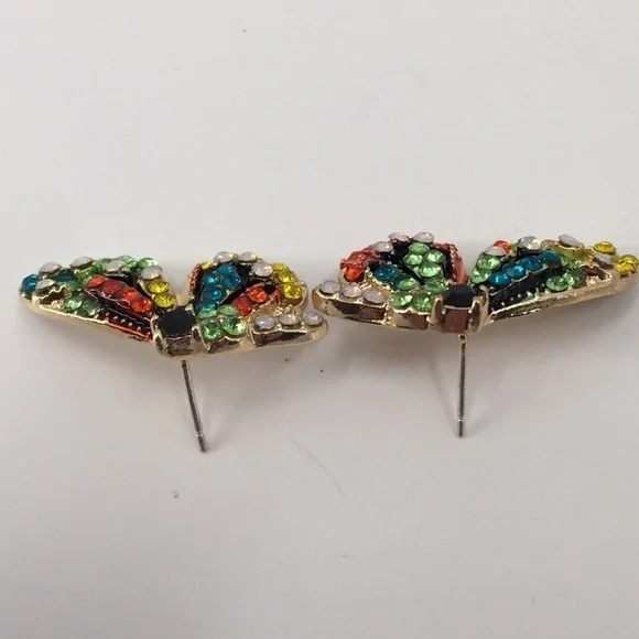 𝅺butterfly Earrings Rhinestone - Picture 5 of 9